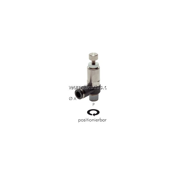 Druckregler R 1/8"-4mm, ohne Manometer, IQS-Standard