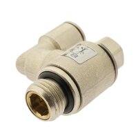 IQS gerades Drosselrückschlagventil G 1/4" - 8 mm, zuluftregelnd Material Messing vernickelt