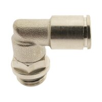 IQS Winkel - L - Steckverschraubung G 1/4" -  6 mm, Messing vernickelt Standard