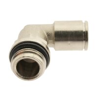 IQS Winkel - L - Steckverschraubung G 1/4" -  6 mm, Messing vernickelt Standard