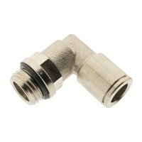 IQS Winkel - L - Steckverschraubung G 1/4" -  6 mm, Messing vernickelt Standard