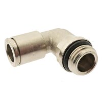 IQS Winkel - L - Steckverschraubung G 1/4" -  6 mm, Messing vernickelt Standard