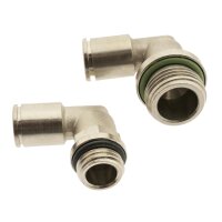 IQS Winkel - L - Steckverschraubung G 1/4" -  6 mm, Messing vernickelt Standard