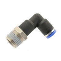 IQS L - Steckverschraubung langer Körper Außengewinde M5 – R 1/2“ IQS Standard