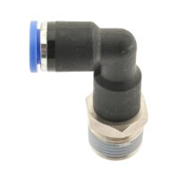 IQS L - Steckverschraubung langer Körper Außengewinde M5 – R 1/2“ IQS Standard