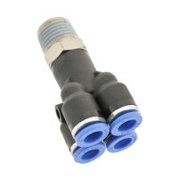 IQS Mehrfachverteiler 4-Fach-Verteiler Außengewinde R 1/4“ – R 1/8“ IQS Standard