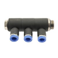 IQS Mehrfachverteiler 3 – Fach mit zylindrischem Außengewinde G 1/8“ – G 1/2“