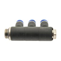 IQS Mehrfachverteiler 3 – Fach mit zylindrischem Außengewinde G 1/8“ – G 1/2“