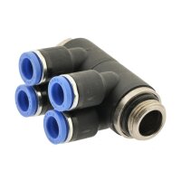 IQS Mehrfachverteiler 4 – Fach mit zylindrischem Außengewinde G 1/8“ – G 1/2“
