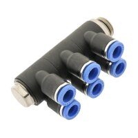 IQS Mehrfachverteiler 6 – Fach mit zylindrischem Außengewinde G 1/8“ – G 1/2“