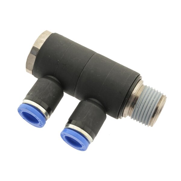 IQS Mehrfachverteiler 2 – Fach mit Außengewinde R 1/8“ – R 1/2“ IQS Standard