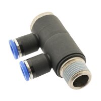 IQS Mehrfachverteiler 2 – Fach mit Außengewinde R 1/8“ – R 1/2“ IQS Standard