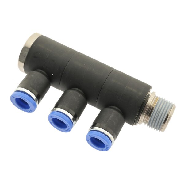 IQS Mehrfachverteiler 3 – Fach mit Außengewinde R 1/8“ – R 1/2“ IQS Standard