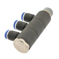 IQS Mehrfachverteiler 3 – Fach mit Außengewinde R 1/8“ – R 1/2“ IQS Standard