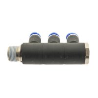 IQS Mehrfachverteiler 3 – Fach mit Außengewinde R 1/8“ – R 1/2“ IQS Standard