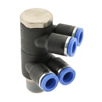 IQS Mehrfachverteiler 4 – Fach mit Außengewinde R 1/8“ – R 1/2“ IQS Standard