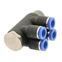 IQS Mehrfachverteiler 4 – Fach mit Außengewinde R 1/8“ – R 1/2“ IQS Standard