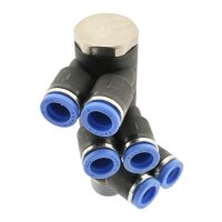 IQS Mehrfachverteiler 6 – Fach mit Außengewinde R 1/8“ – R 1/2“ IQS Standard