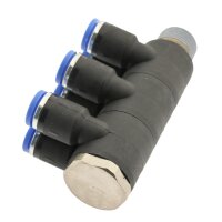 IQS Mehrfachverteiler 6 – Fach mit Außengewinde R 1/8“ – R 1/2“ IQS Standard