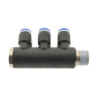 IQS Mehrfachverteiler 6 – Fach mit Außengewinde R 1/8“ – R 1/2“ IQS Standard