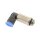 IQS Mini L - Steckverschraubung lang Außengewinde M3 – 1/8“ Winkelsteckanschluss