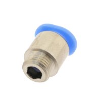 IQS Mini gerade Steckverschraubung mit Feingewinde M 6 x 0 ,75 -  M 8 x 0 ,75