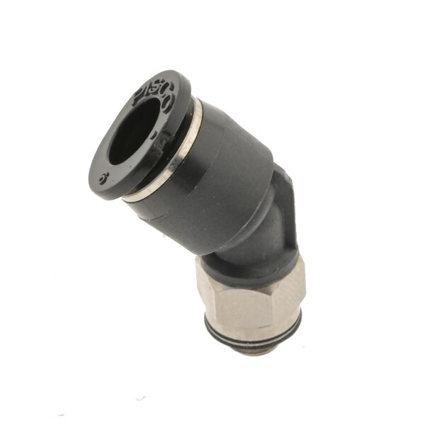 IQS Mini 45° Steckverschraubung Außengewinde M3 – R 1/8“ gerader Steckanschluss