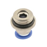 IQS gerade Steckverschraubung zylindrischem Gewinde M5  - G 1/2" runder Körper