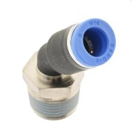 IQS 45° Winkel - Steckverschraubung mit Außengewinde M5 - R 1/2" IQS Standard