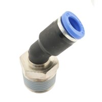IQS 45° Winkel - Steckverschraubung mit Außengewinde M5 - R 1/2" IQS Standard