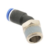 IQS 45° Winkel - Steckverschraubung mit Außengewinde M5 - R 1/2" IQS Standard