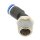 IQS 45° Winkel - Steckverschraubung mit Außengewinde M5 - R 1/2" IQS Standard