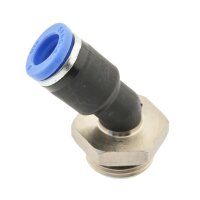 IQS 45° Winkel - Steckverschraubung zylindrischem Außengewinde G 1/8“ - G 1/2"