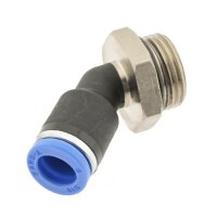 IQS 45° Winkel - Steckverschraubung zylindrischem Außengewinde G 1/8“ - G 1/2"