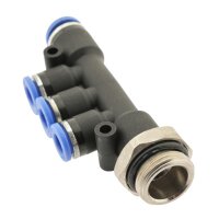 IQS T - Mehrfachverteiler Außengewinde 3 reduzierenden Abgängen G 1/8“ – G 3/8“