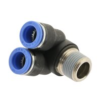 IQS Y Winkel-Steckverschraubung mit Außensechskant und Außengewinde M5 - R 1/2"