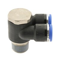 IQS Y Winkel-Steckverschraubung mit Außensechskant und Außengewinde M5 - R 1/2"