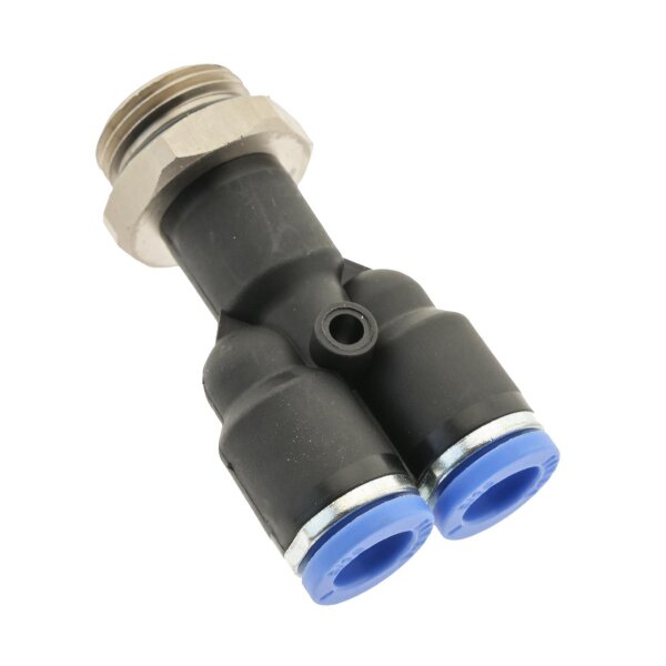 IQS gerade Y-Steckverschraubung mit zylindrischem Außengewinde M5 - G 1/2"