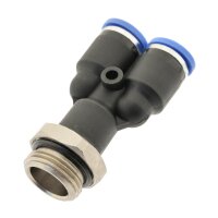 IQS gerade Y-Steckverschraubung mit zylindrischem Außengewinde M5 - G 1/2"