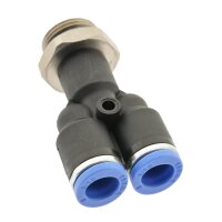 IQS gerade Y-Steckverschraubung mit zylindrischem Außengewinde M5 - G 1/2"