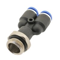 IQS gerade Y-Steckverschraubung mit zylindrischem Außengewinde M5 - G 1/2"
