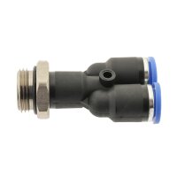 IQS gerade Y-Steckverschraubung mit zylindrischem Außengewinde M5 - G 1/2"