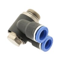 IQS Y Winkel-Steckverschraubung zylindrischem Gewinde M5 - R 1/2" Außensechskant