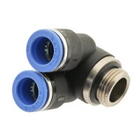 IQS Y Winkel-Steckverschraubung zylindrischem Gewinde M5 - R 1/2" Außensechskant