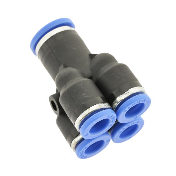 IQS Mehrfachverteiler 4 Fach Steckanschluss reduzierend Durchmesser 6 - 8 mm