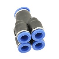 IQS Mehrfachverteiler 4 Fach Steckanschluss reduzierend Durchmesser 6 - 8 mm