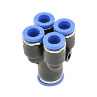IQS Mehrfachverteiler 4 Fach Steckanschluss reduzierend Durchmesser 6 - 8 mm