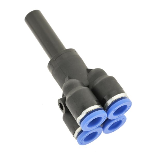 IQS Mehrfachverteiler Stecknippel 4 Fach Steckanschluss reduzierend Ø 6 - 8 mm