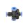 IQS Mini X – Steckverbindung Kreuz - Steckanschluss Ø: 3 – 6 mm Pneumatik