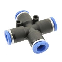 IQS X – Steckverbindung Kreuz – Steckanschluss 4 gleiche Abgänge Ø 4 – 12 mm